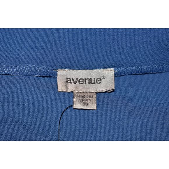 AVENUE NEW $98 Blue Flutter Sleeve Off-The-Shoulder Tie Front Midi Dress Size 20 - Picture 3 of 3